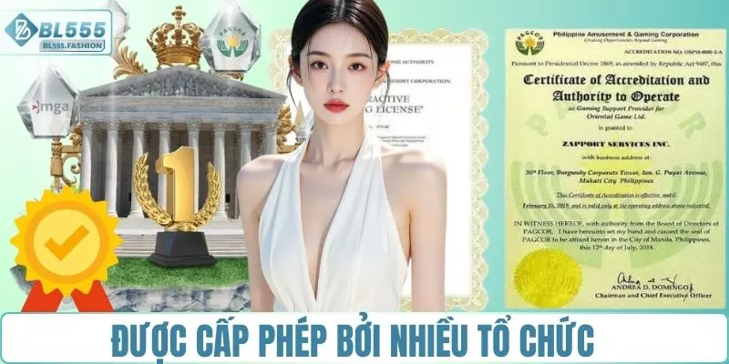 Được cấp phép bởi nhiều tổ chức có tiếng hàng đầu