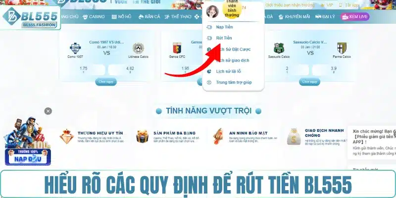 Hiểu rõ các quy định để rút tiền BL555