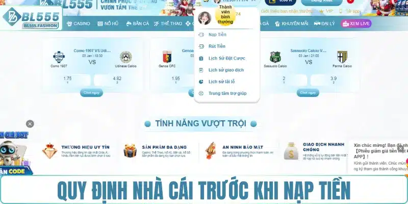 Nắm vững quy định nhà cái trước khi nạp tiền