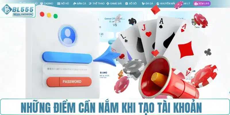 Những điểm cần nắm khi tạo tài khoản