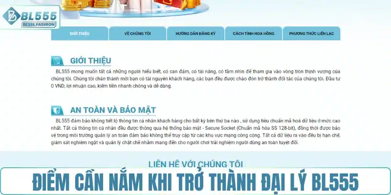 Những điểm cần nắm khi trở thành đại lý BL555