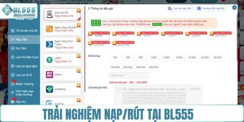 Đánh giá BL555 qua nạp rút